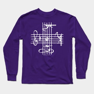 Johann Sebastian Bach Musical Signature Notation Cross Long Sleeve T-Shirt